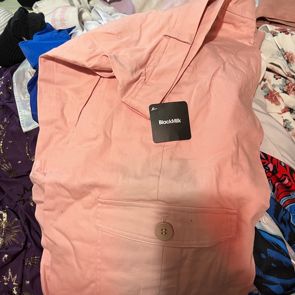Blackmilk Baby Pink Cargo Pants NWT - Picture 3 of 3